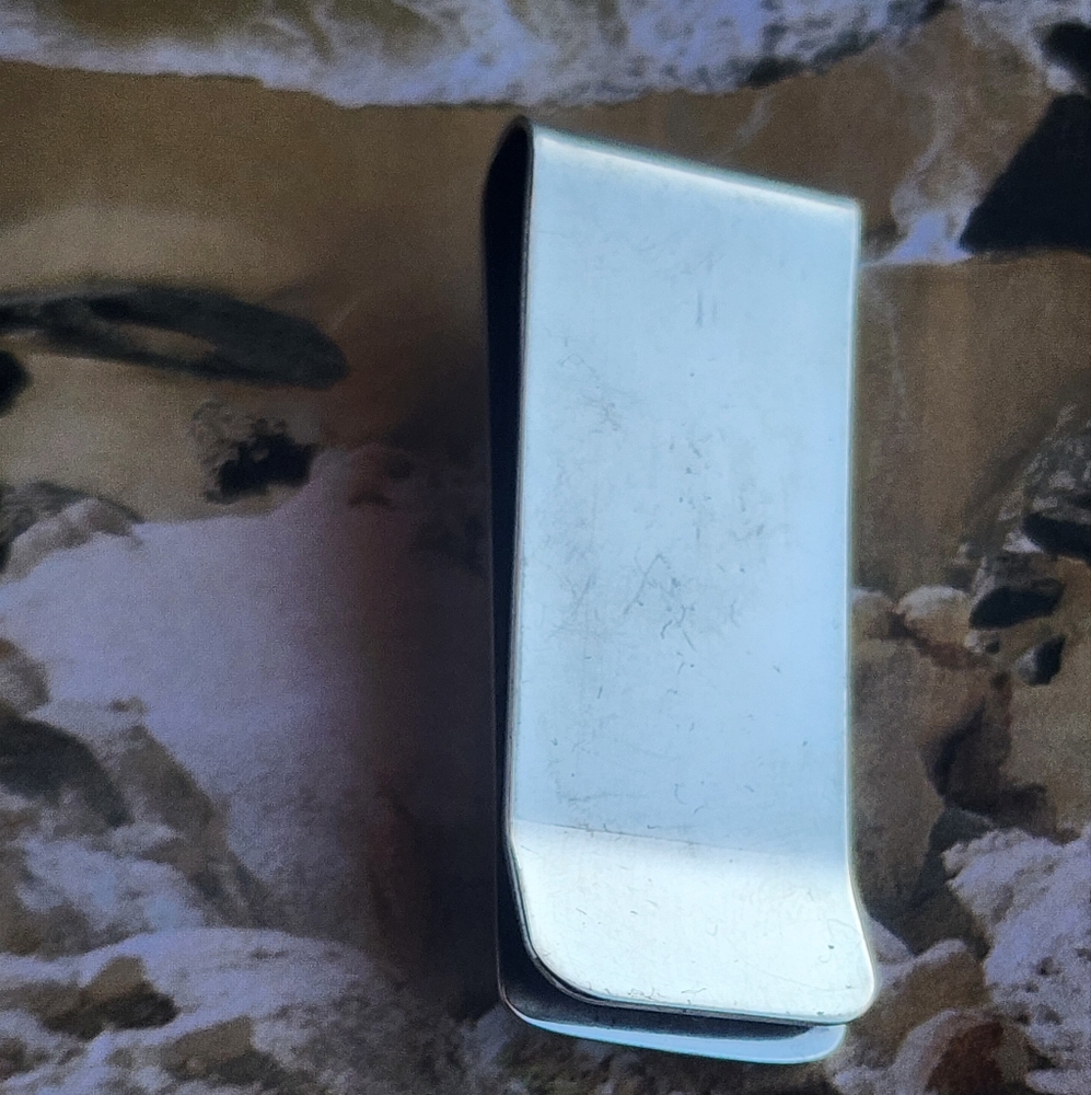 Silver and Turquoise Money Clip NATIVE MADE 💲💲 - Picture 8 of 8